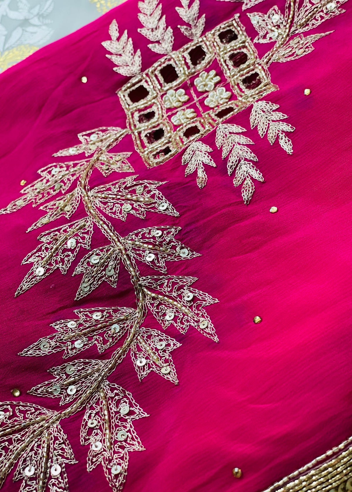 Dark pink Unstitched Suit
