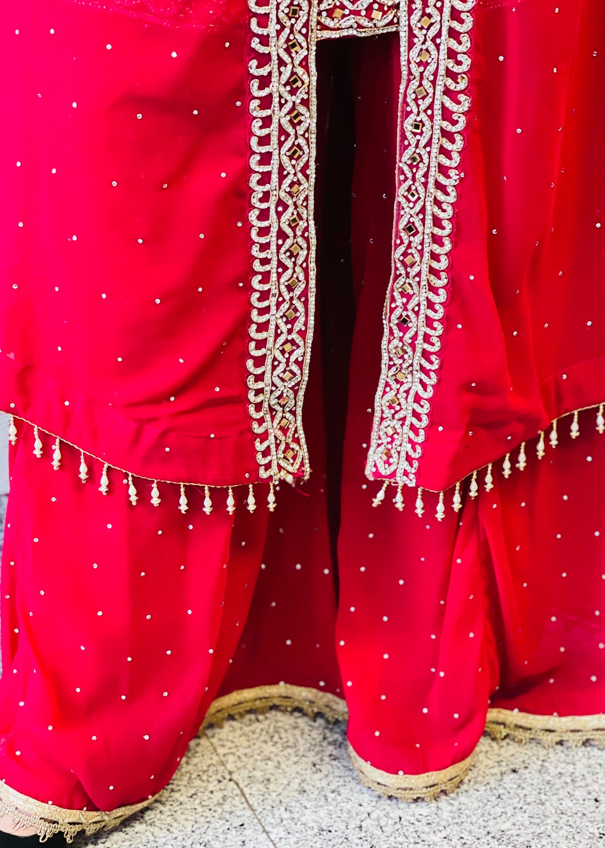 Magenta Jacket Style Plazzo Suit