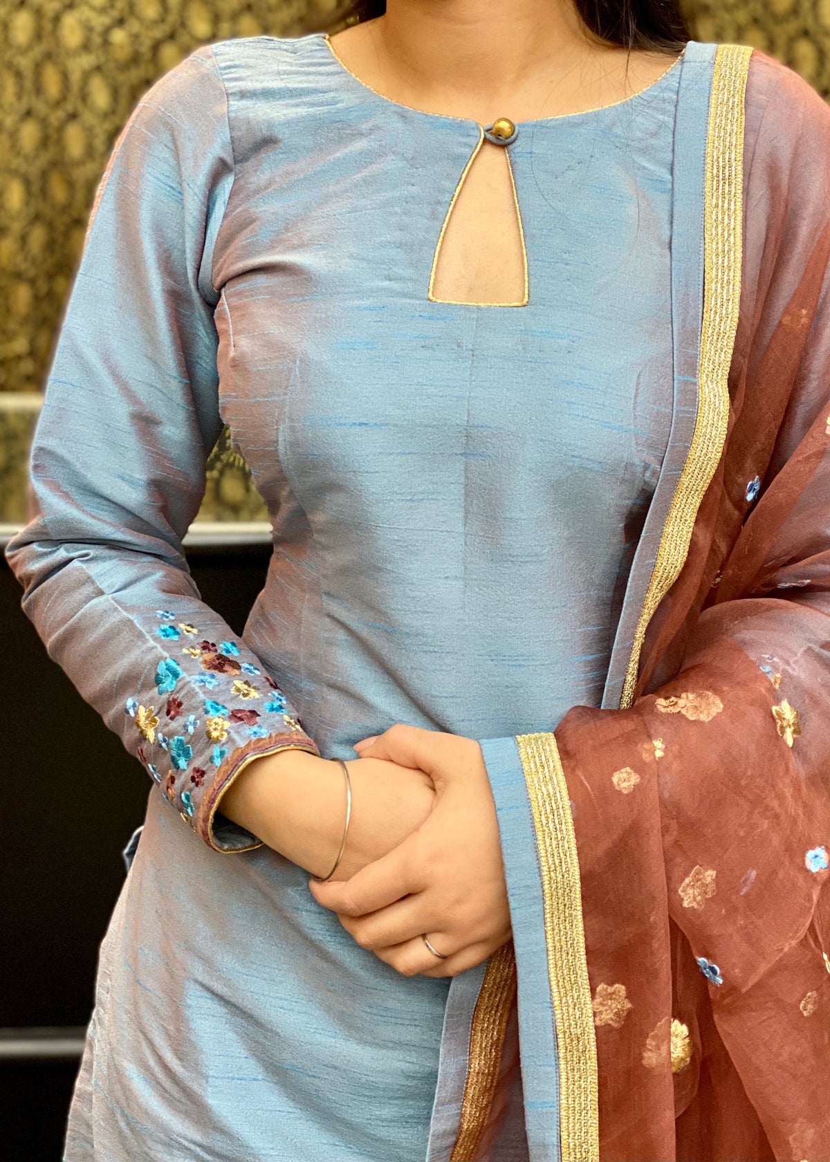 Raw Silk Trouser Suit