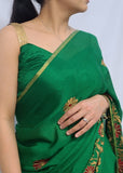 Green Thread Worked Saree