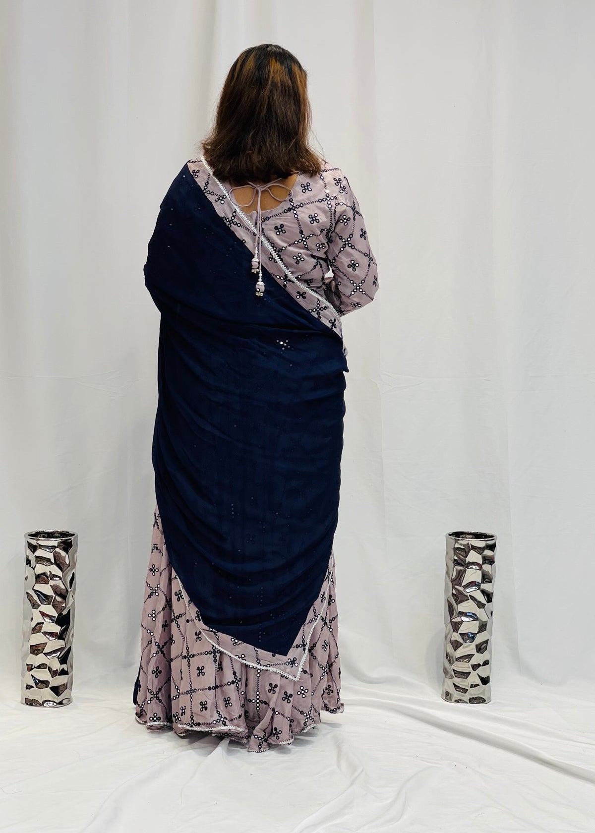 Anarkali with Chinnon Dupatta