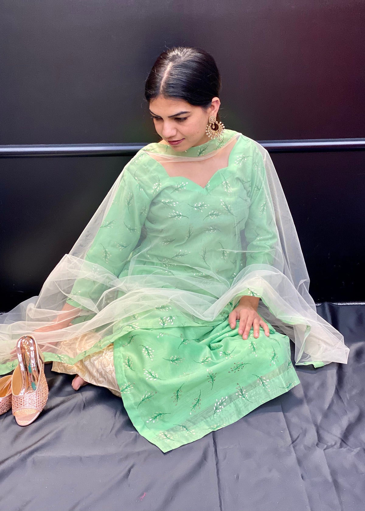 Green Trouser Suit