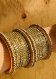 Gold mirror style Bangles