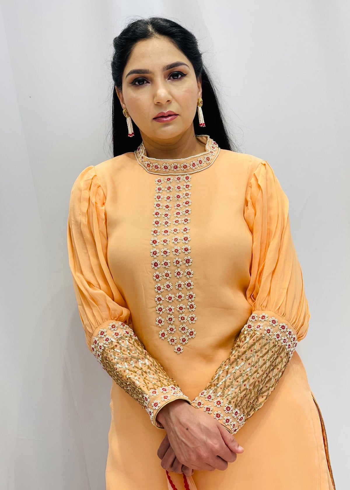 Georgette Plazzo Suit