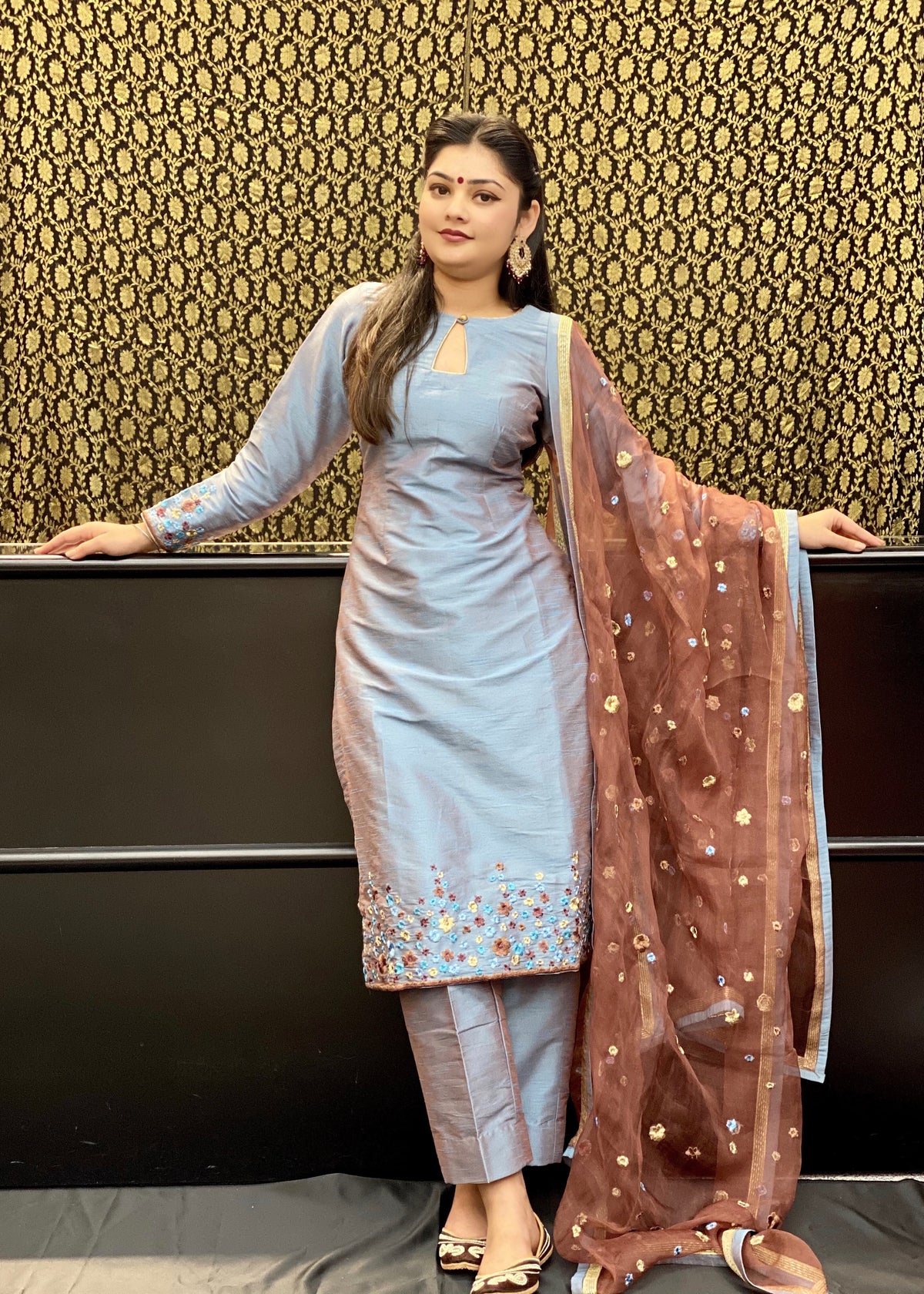 Raw Silk Trouser Suit