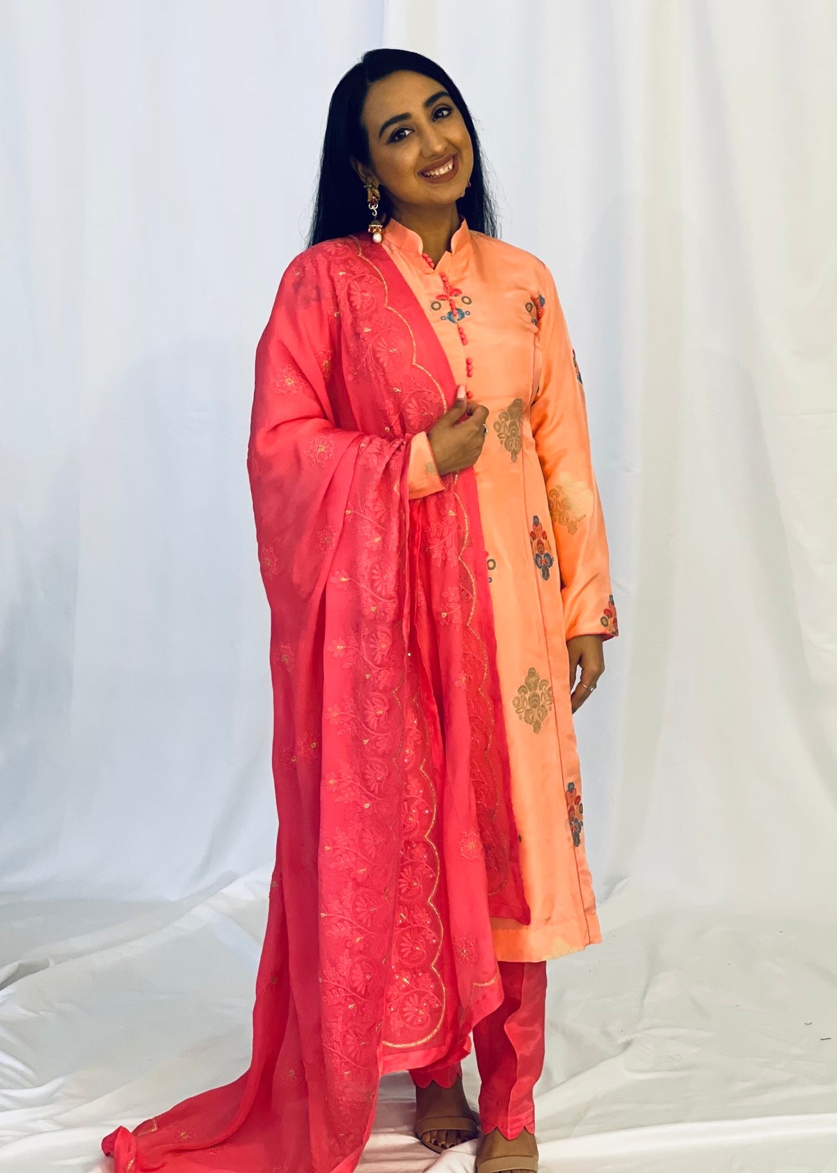 Peach Trouser Suit