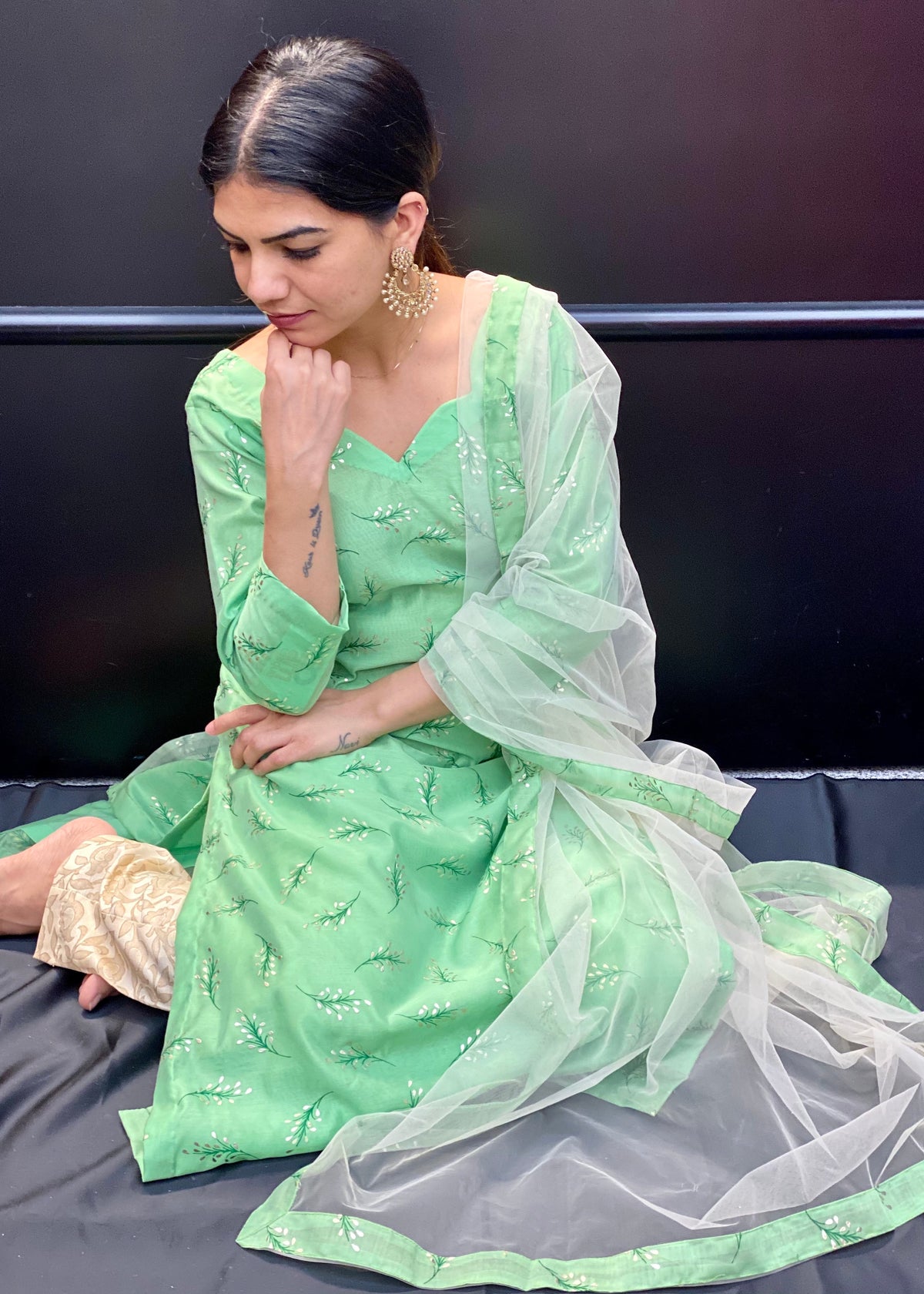 Green Trouser Suit