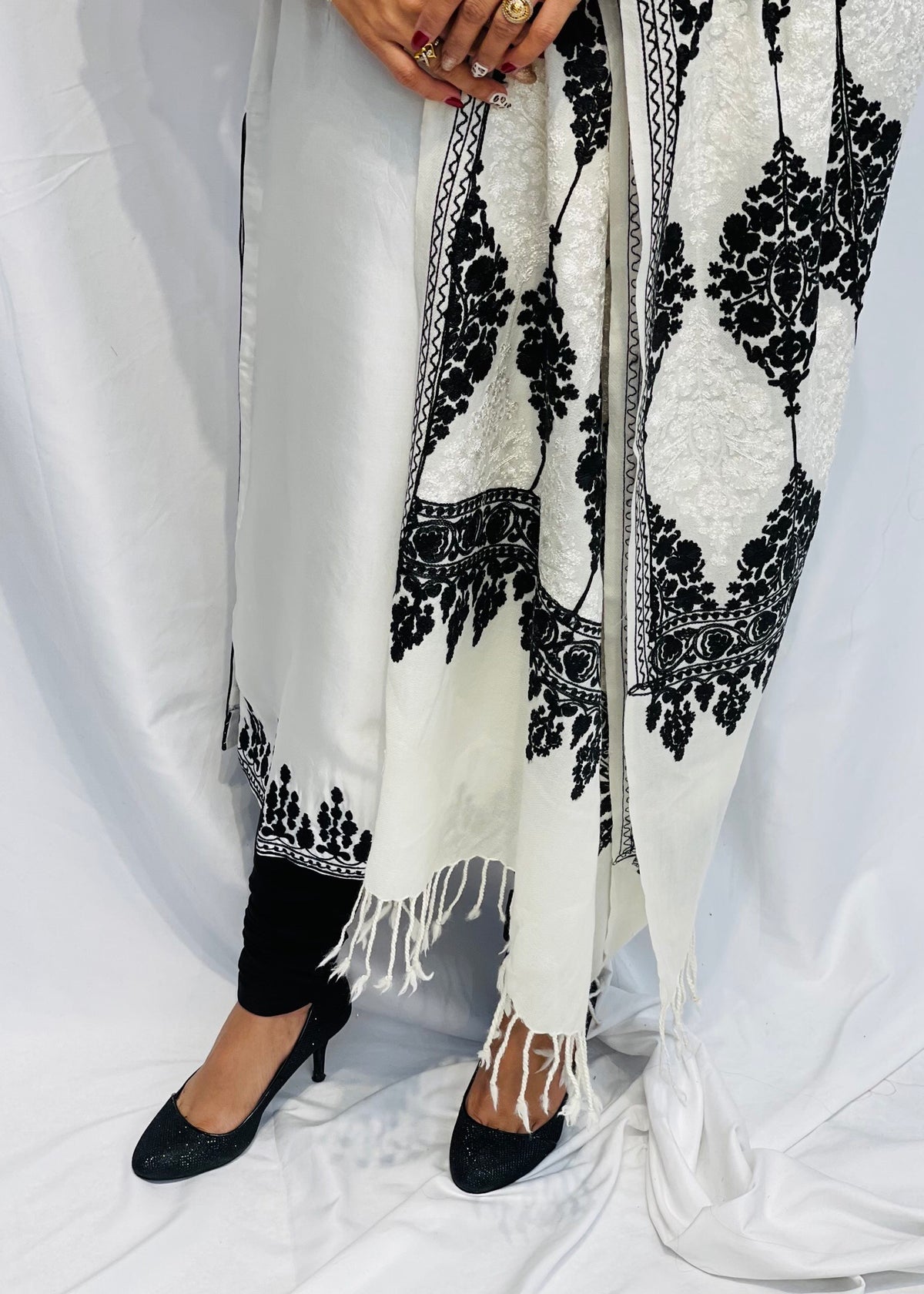 Black and White Pajami Suit