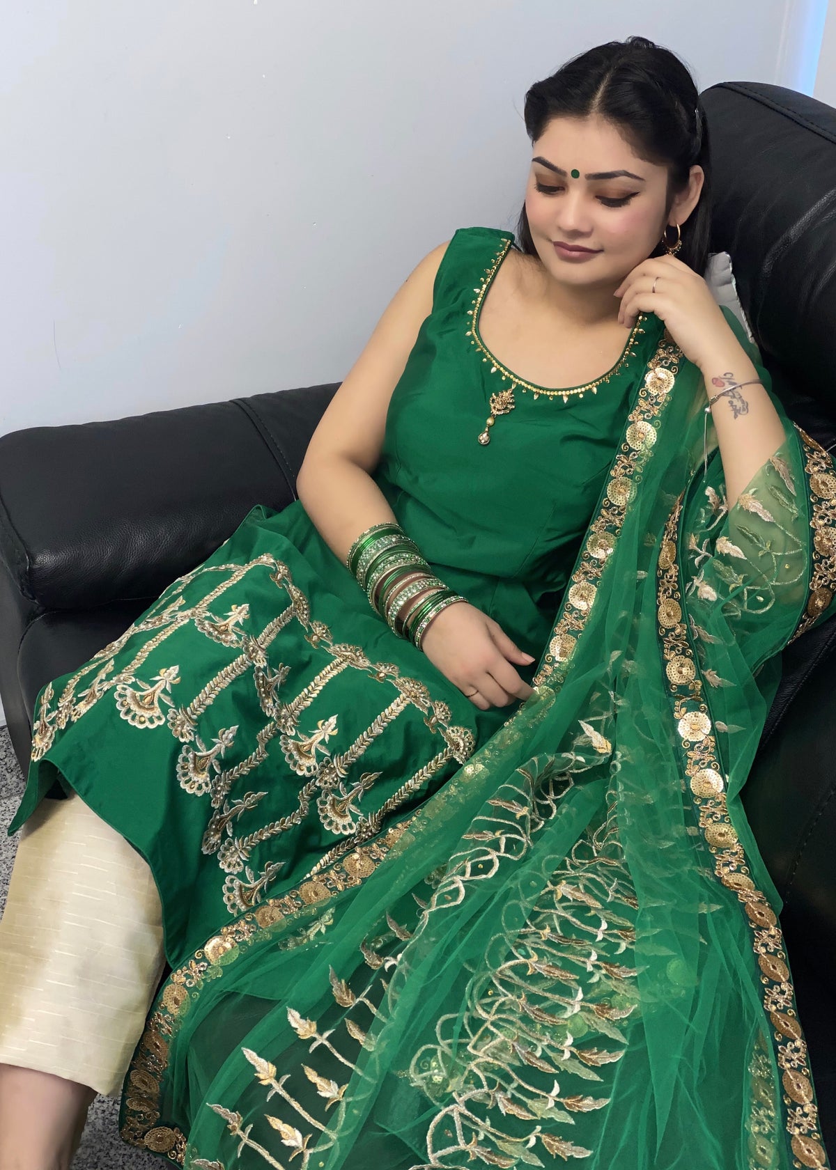 Green Trouser Suit